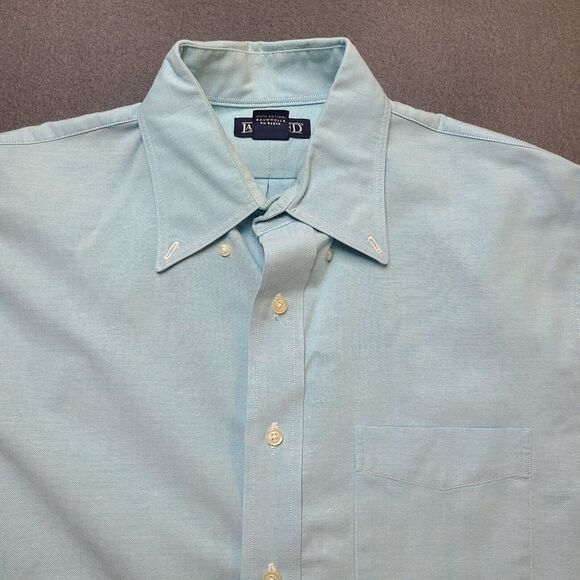 Lands' End Mens Shirt Medium Green Casual Office Career Work Regular Fit - Picture 2 of 10